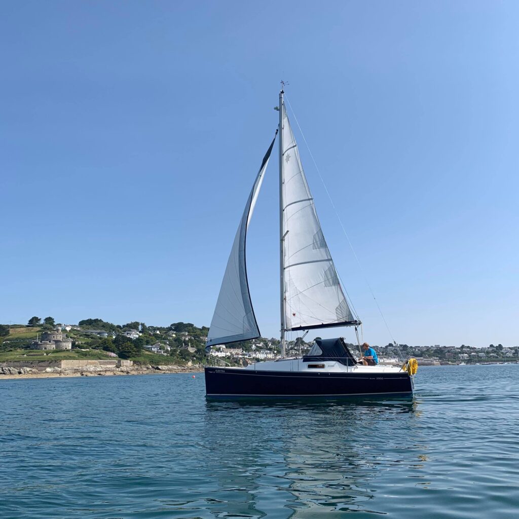 25ft Yacht to charter near Falmouth Cornwall with Mylor Boat Hire.